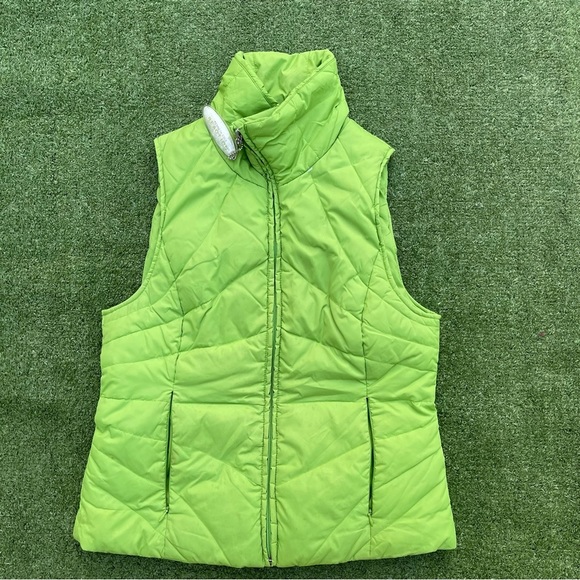 Kenneth Cole Reaction puffer vest lime green size small Preowned puffy casual - Picture 5 of 5